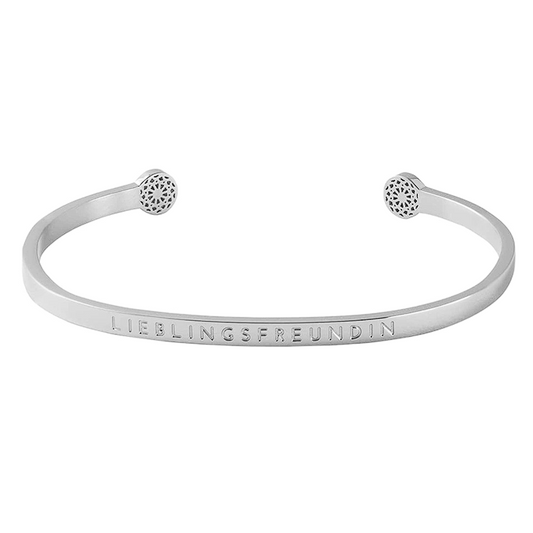 Simple Pledge "Lieblingsfreundin" Armreif - Silber - Blind